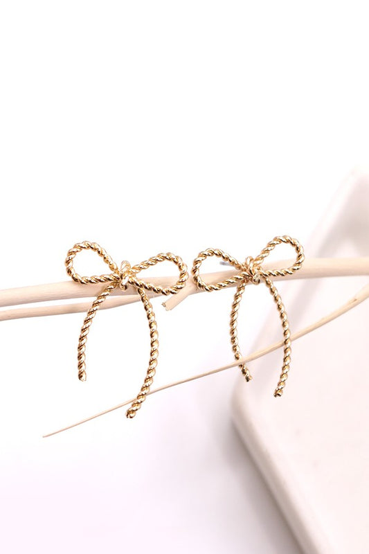 THE ROPE BOW EARRINGS IN GOLD