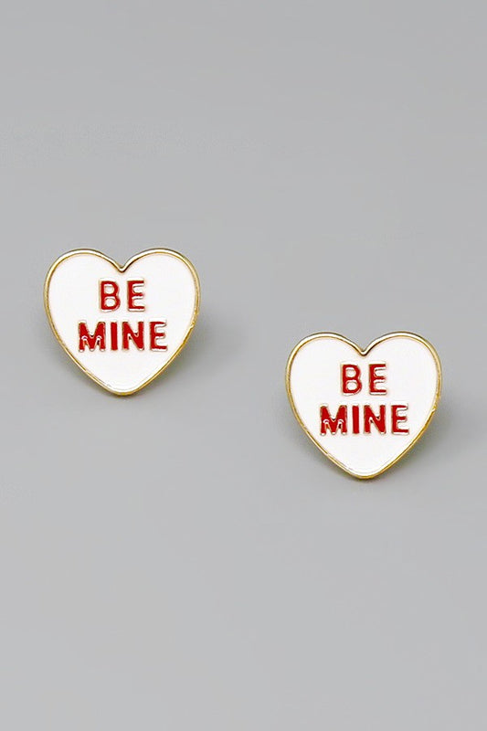 THE BE MINE HEART EARRINGS (2 COLORS)