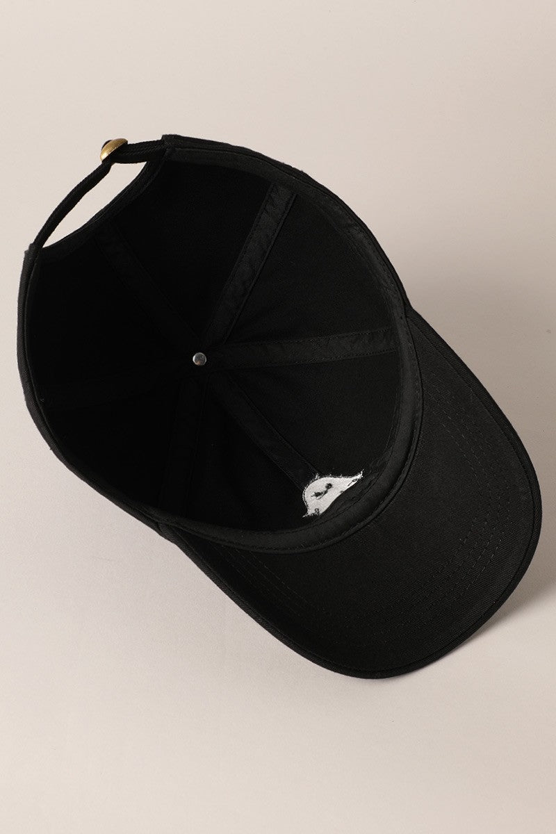 THE CUTE GHOST HAT IN BLACK