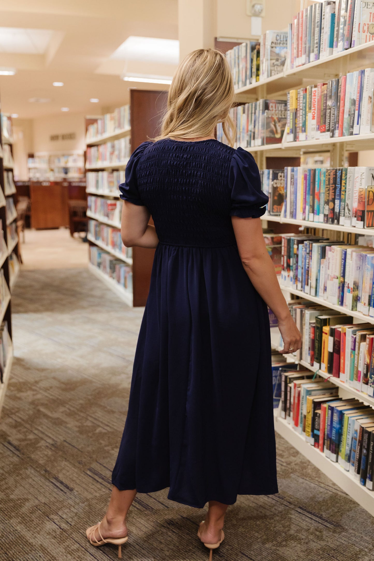 THE SHANIA TIE FRONT MAXI DRESS IN NAVY