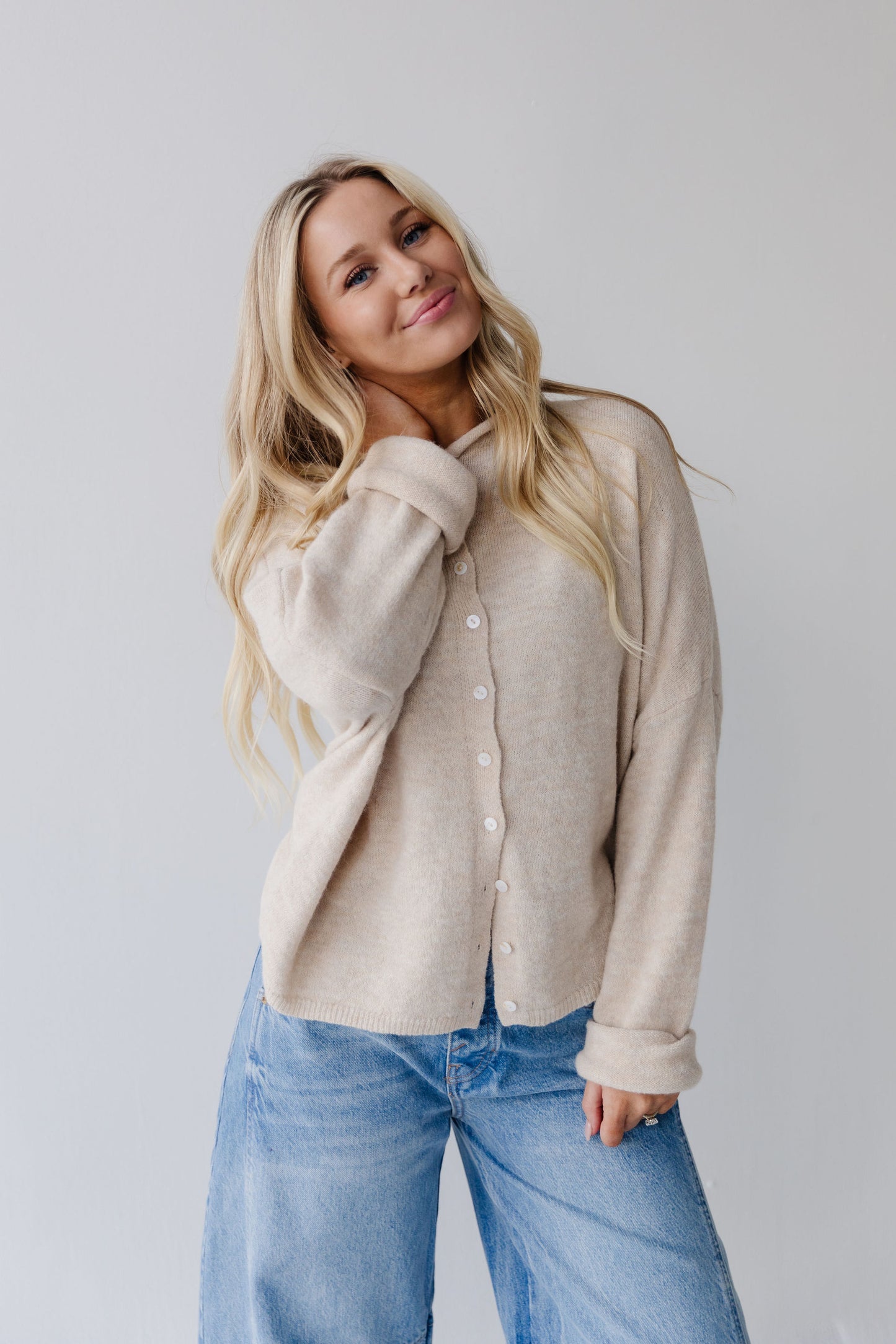 THE CAMPBELL CARDIGAN IN NATURAL