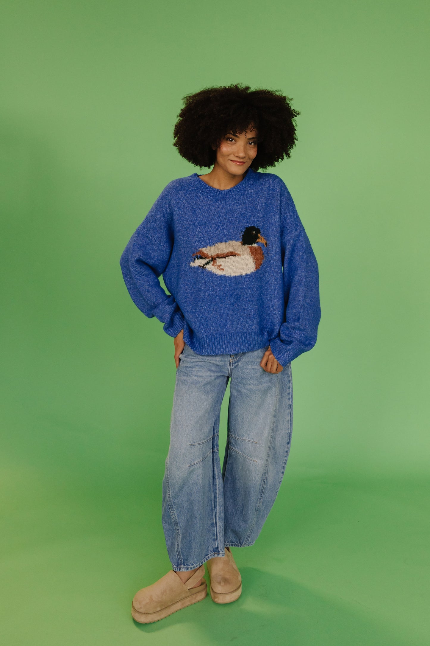 THE LOUIE DUCK SWEATER IN ROYAL BLUE