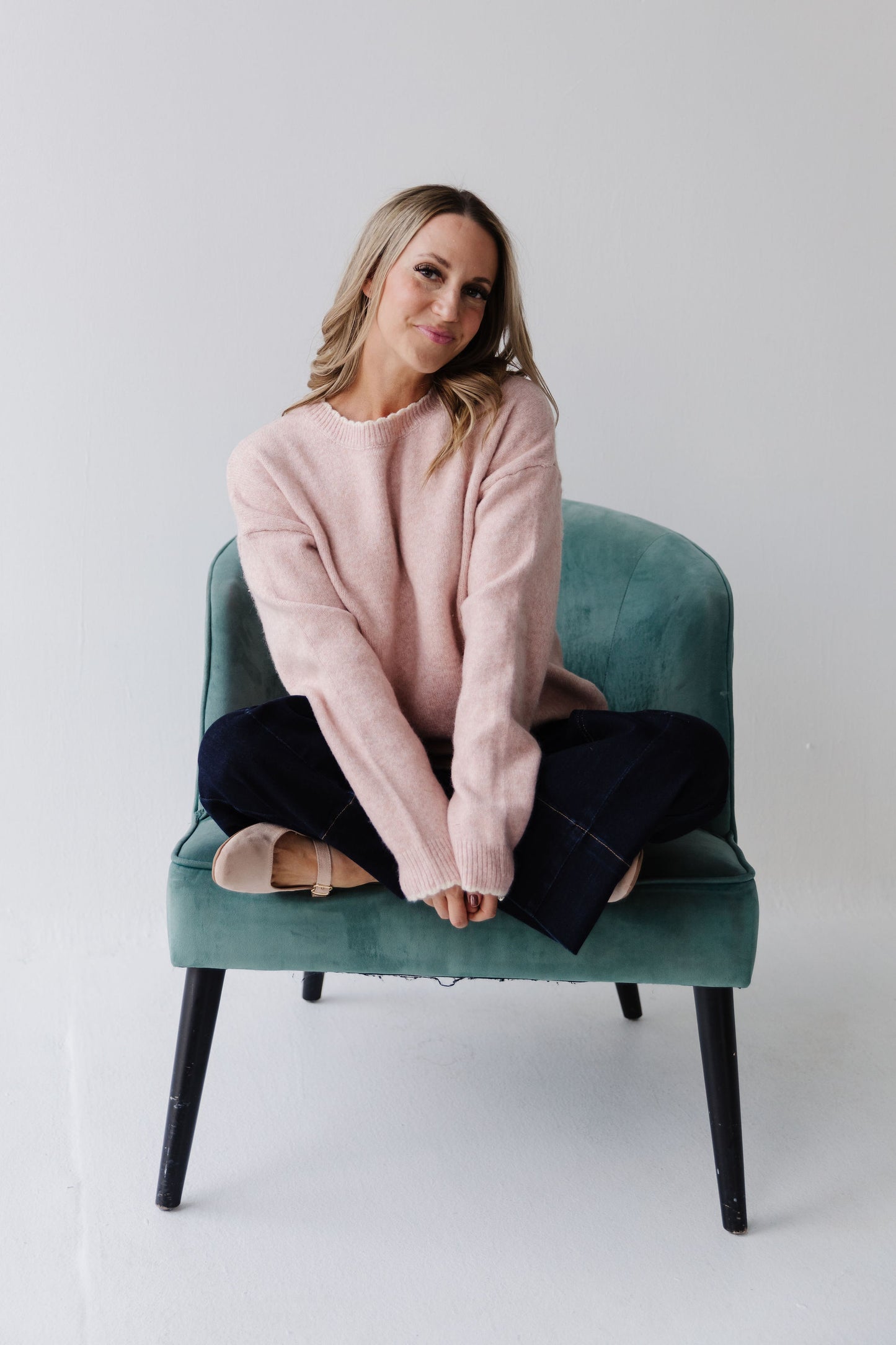 THE MINDY SOFT SWEATER IN DUSTY PINK