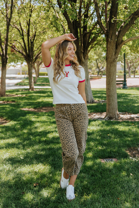 THE LENNA BARREL JEANS IN LEOPARD