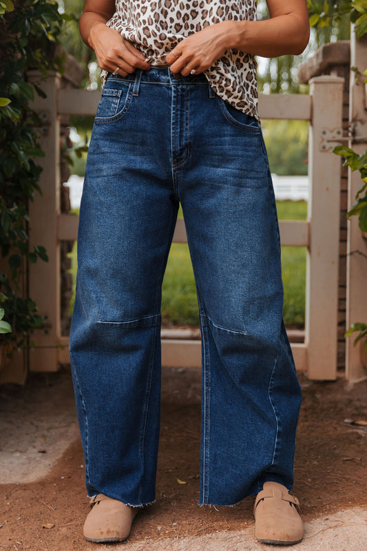 JBD BARREL JEANS IN DARK DENIM