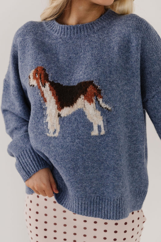 THE HARLEY HOUND SWEATER IN BLUE