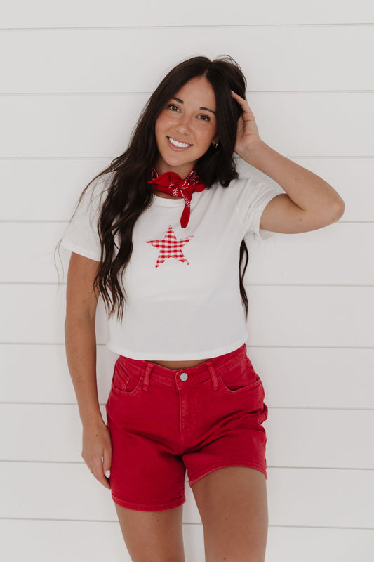 THE KAI STAR TEE IN IVORY