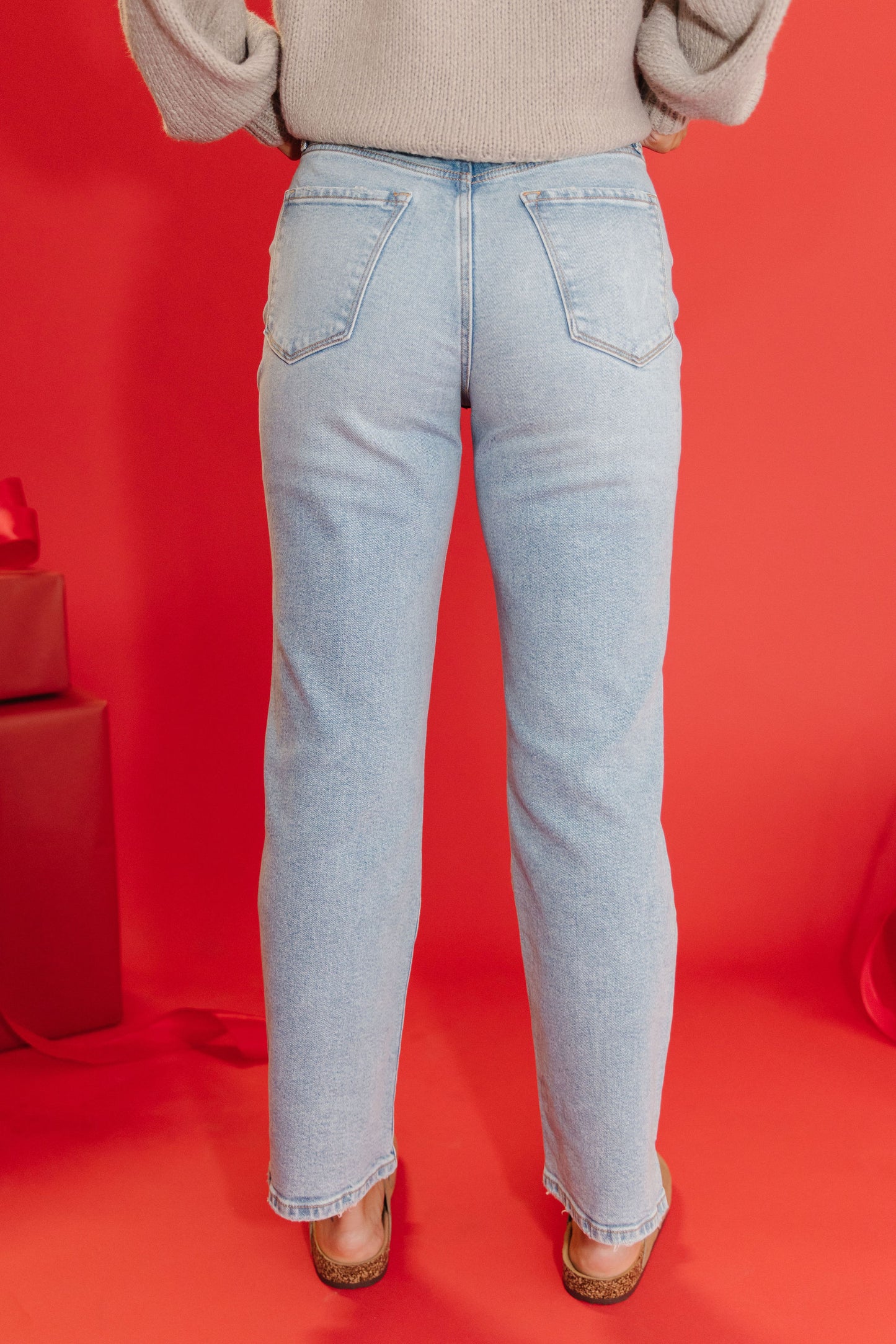 THE CASSIDY HIGH RISE DAD JEAN IN LIGHT BLUE