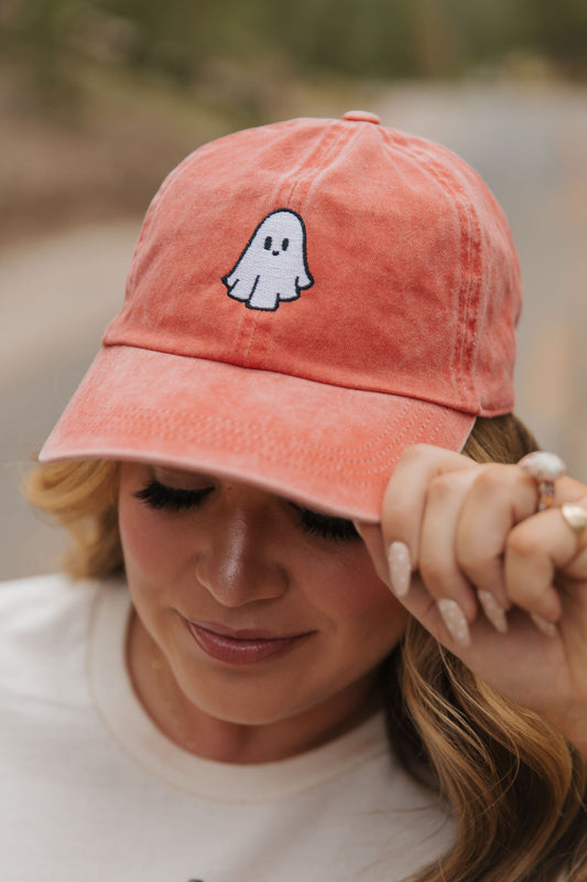 THE CUTE GHOST HAT IN ORANGE