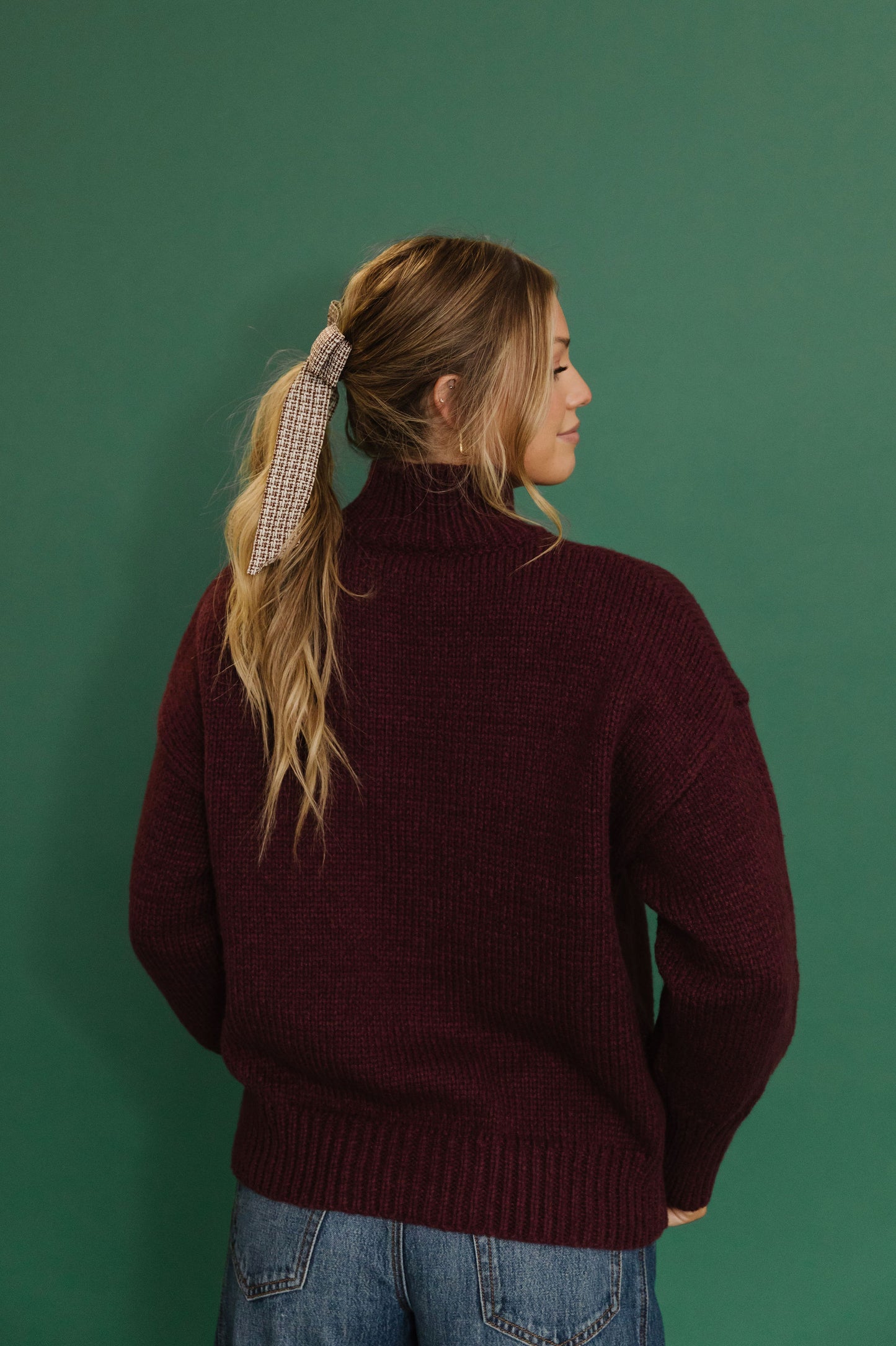 THE CHECKERED DOUBLE LAYER BOW RIBBON CLIP