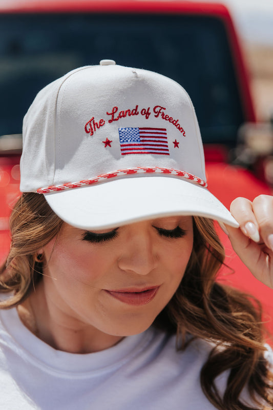 THE LAND OF FREEDOM TRUCKER HAT - (TWO COLORS)