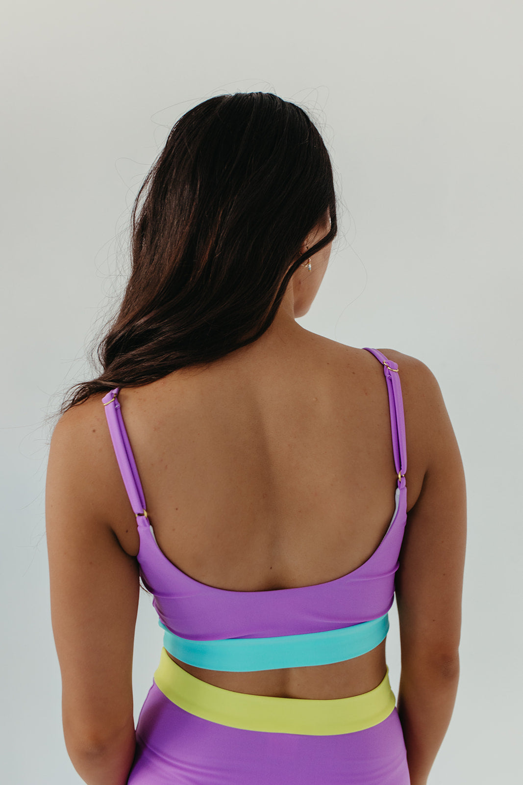 PIER 49 SWIM TOP IN ELECTRIC PURPLE BY PINK DESERT