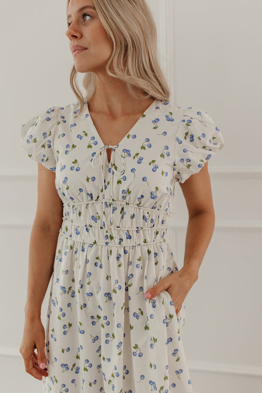 THE SUMMER BERRY MIDI DRESS IN BLUEBERRY