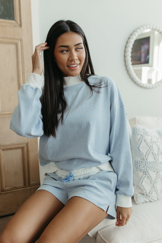 THE REESE STRIPE SET IN LIGHT BLUE