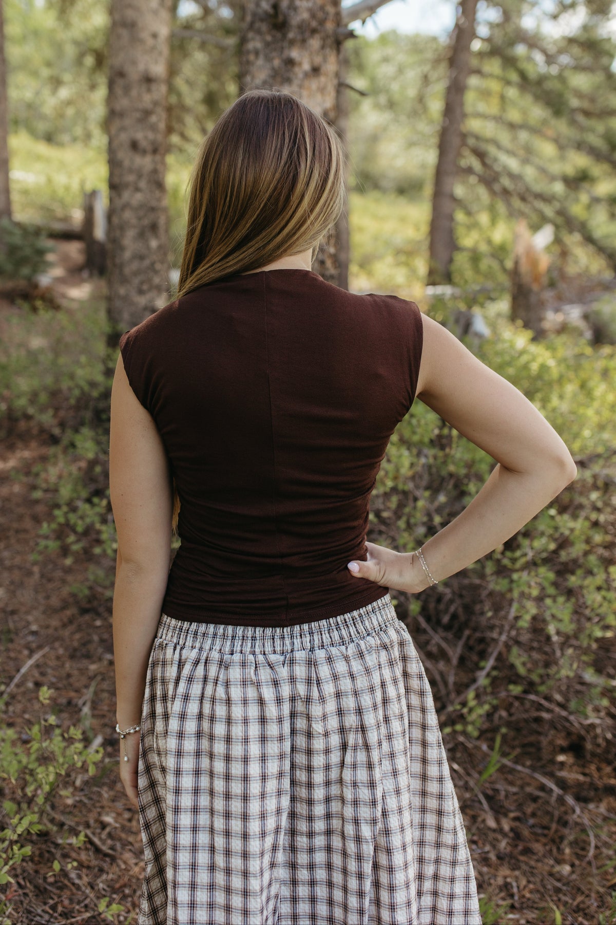 THE KIARA KNIT TOP IN CHOCOLATE
