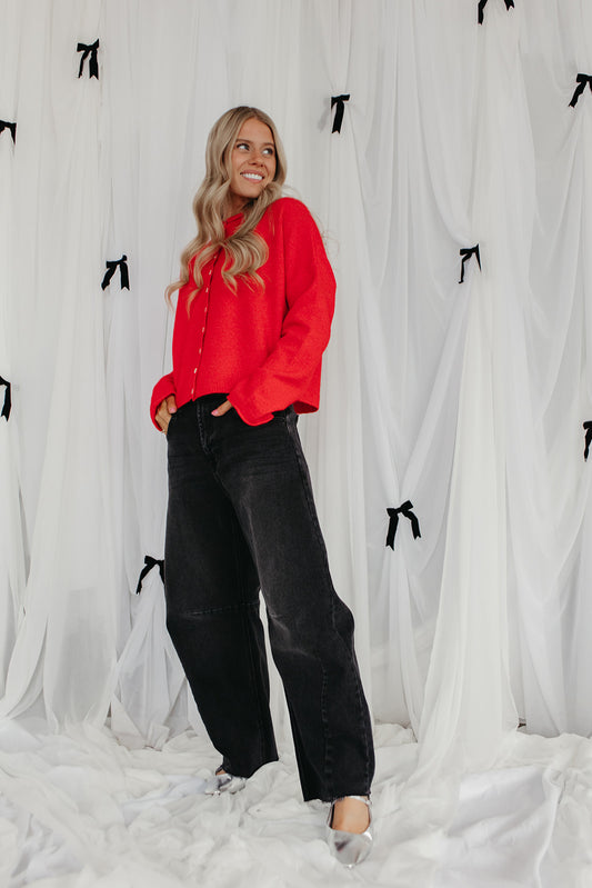 THE CAMPBELL CARDIGAN IN RED