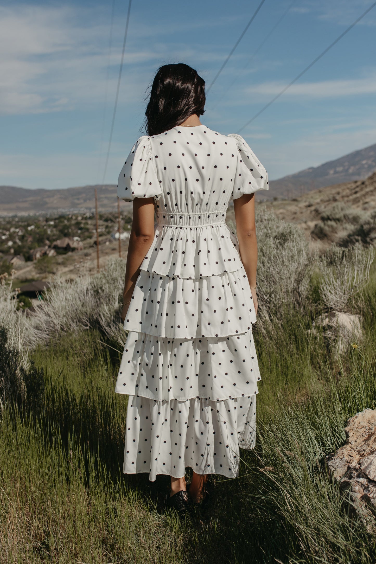 THE SCOTTIE RUFFLED POLKA DOT DRESS