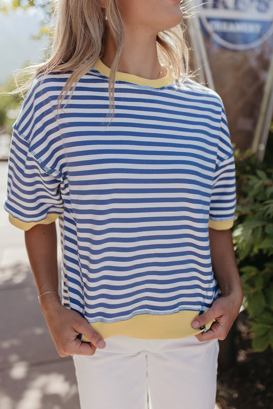 THE AINSLEY OVERSIZED TEE IN BLUE