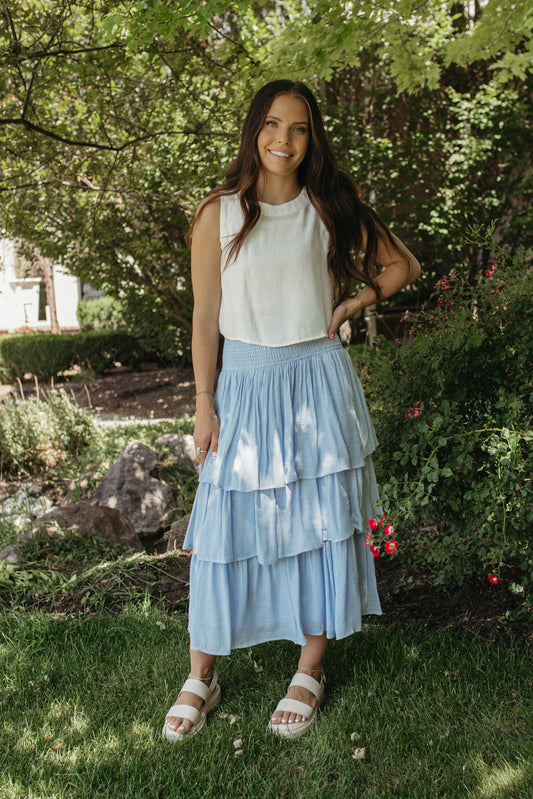 THE EMBERLY BUTTON DOWN BACK TANK