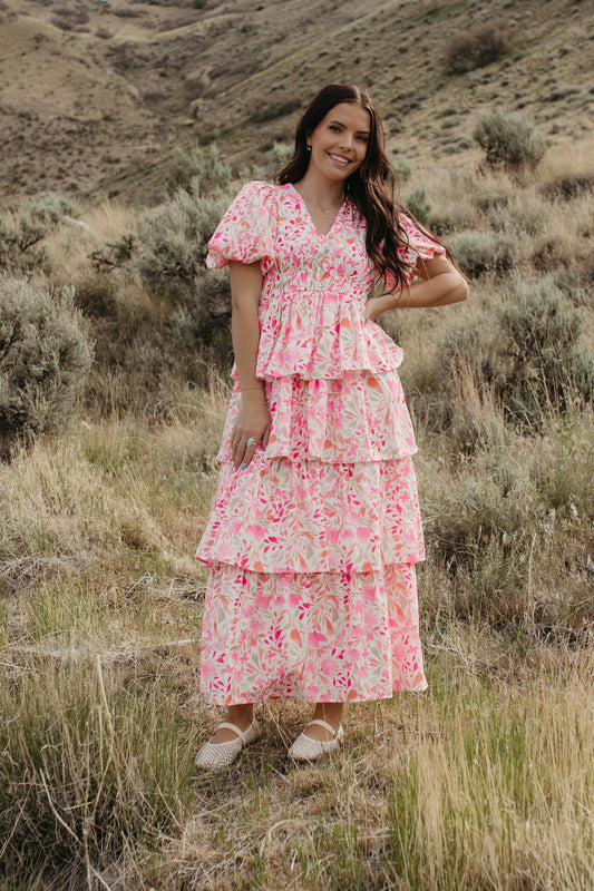 THE LENNON RUFFLED FLORAL DRESS