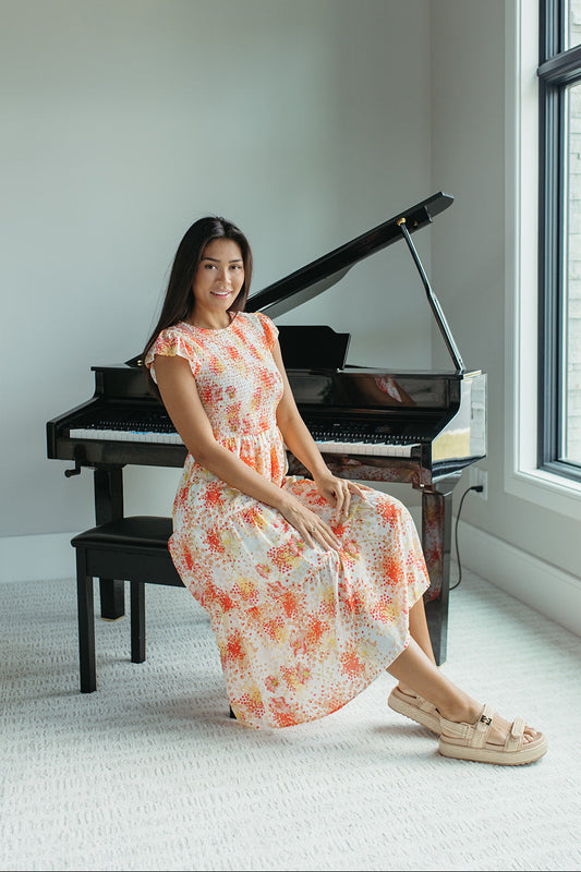 THE TESSA SMOCKED FLORAL DRESS