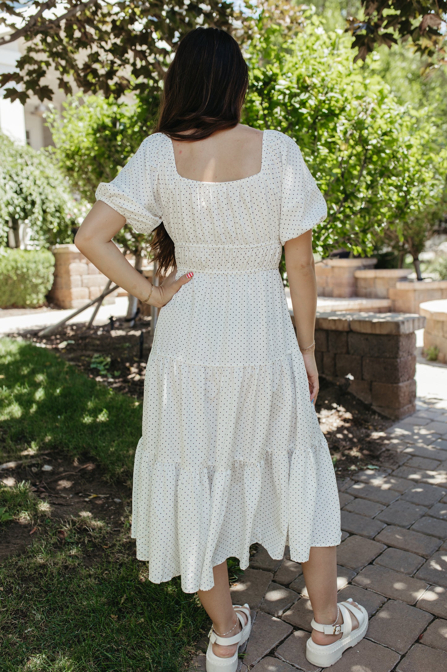 THE BRADLEY POLKA DOT MIDI DRESS