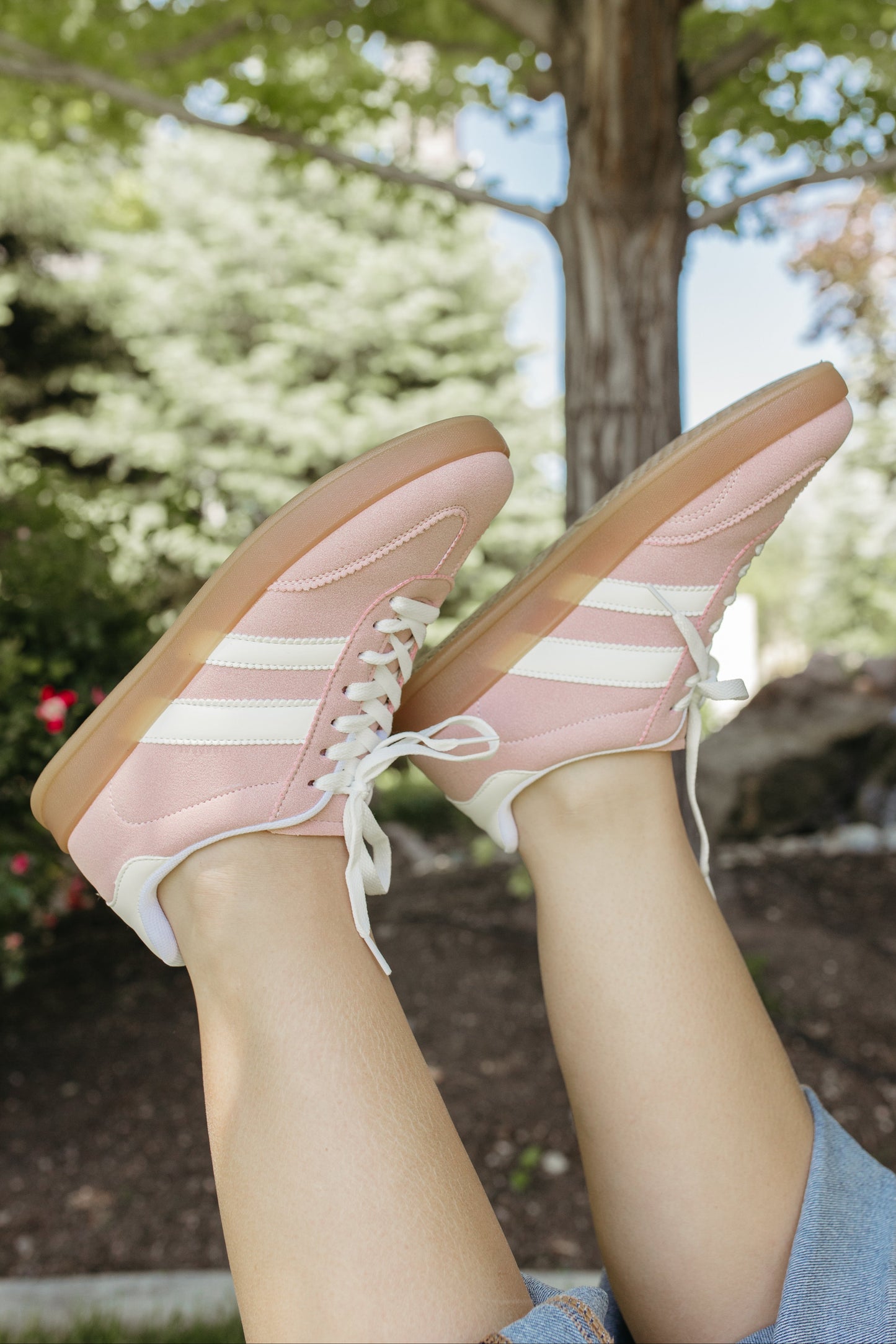 THE AMARI SUEDE SNEAKERS IN PINK