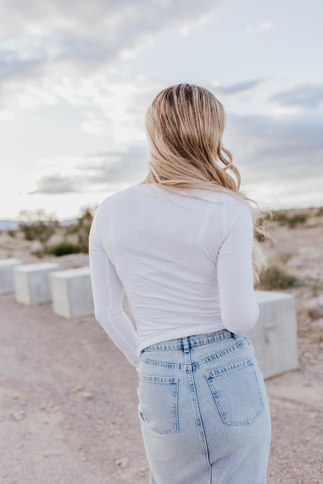 THE WIMBLEDON LONG SLEEVE TOP IN WHITE