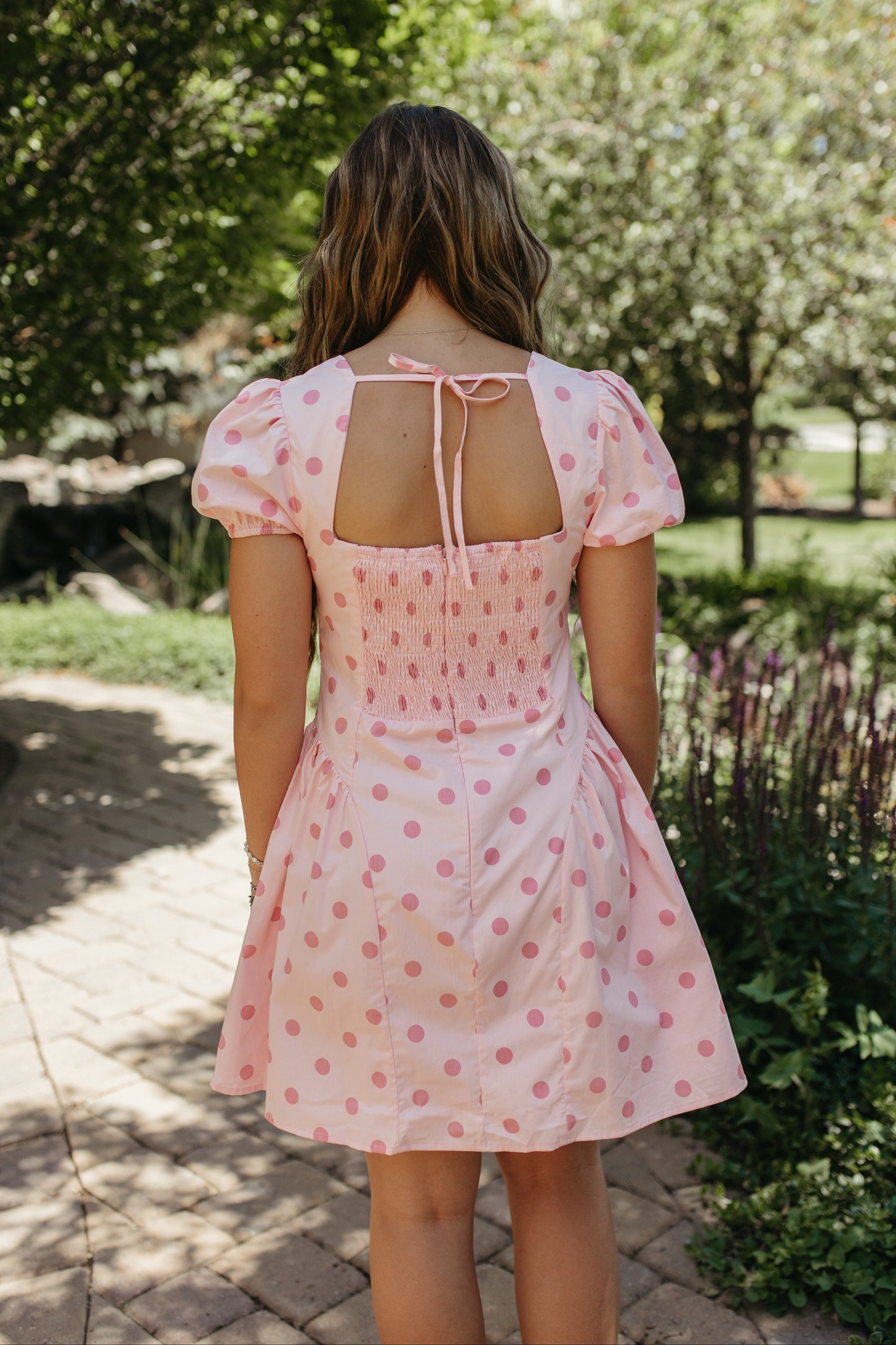 THE REAGAN PINK POLKA DOT DRESS