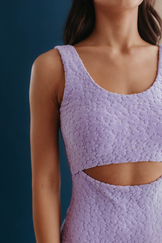 CALLIE CUT OUT ONE PIECE IN LAVENDER BLOOM BY PINK DESERT