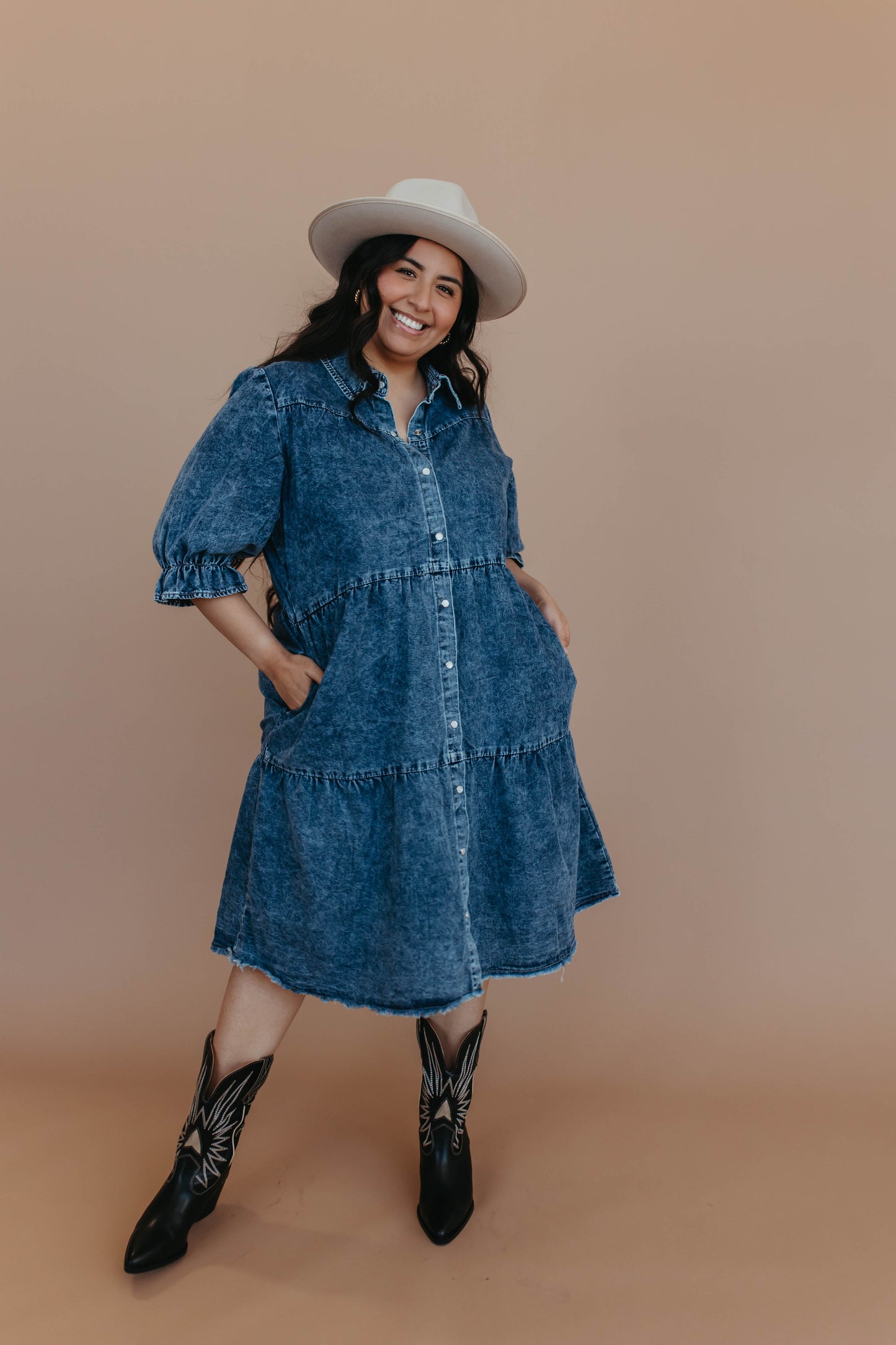 THE TEXAS DENIM DRESS BY PINK DESERT