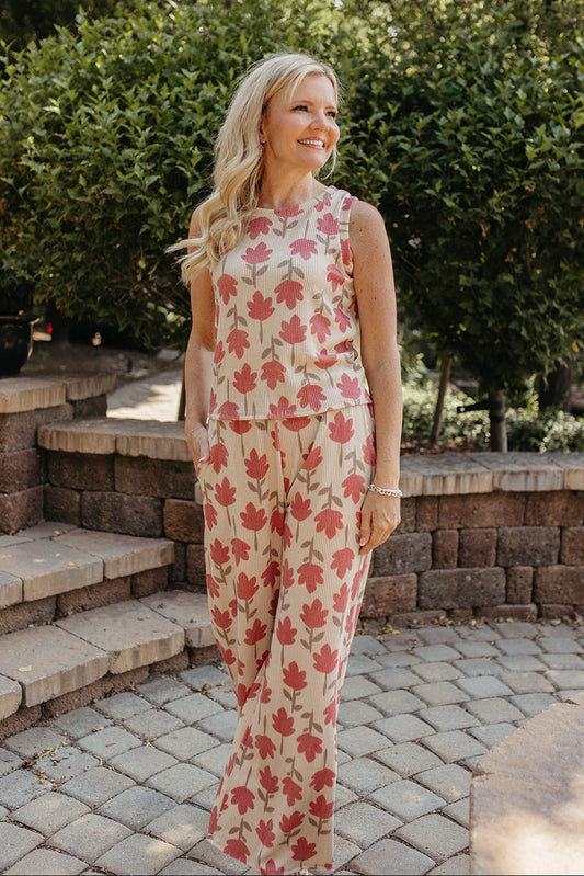 THE YARETZI FLORAL WIDE LEG SET