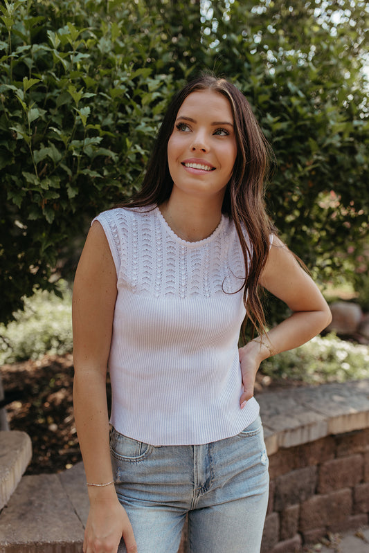 THE LILLY TARIA HIGH TANK IN WHITE