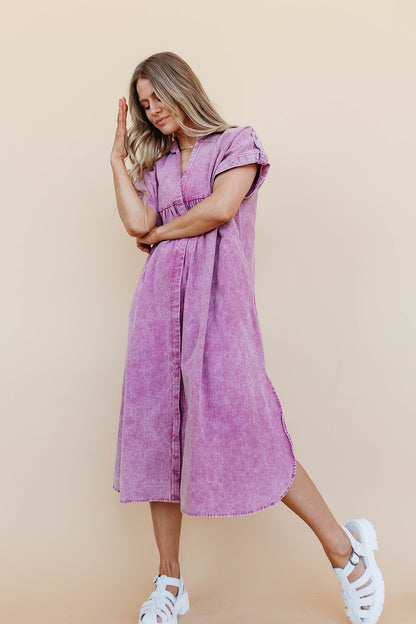 THE CALLIE MAXI DRESS IN WASHED ORCHID