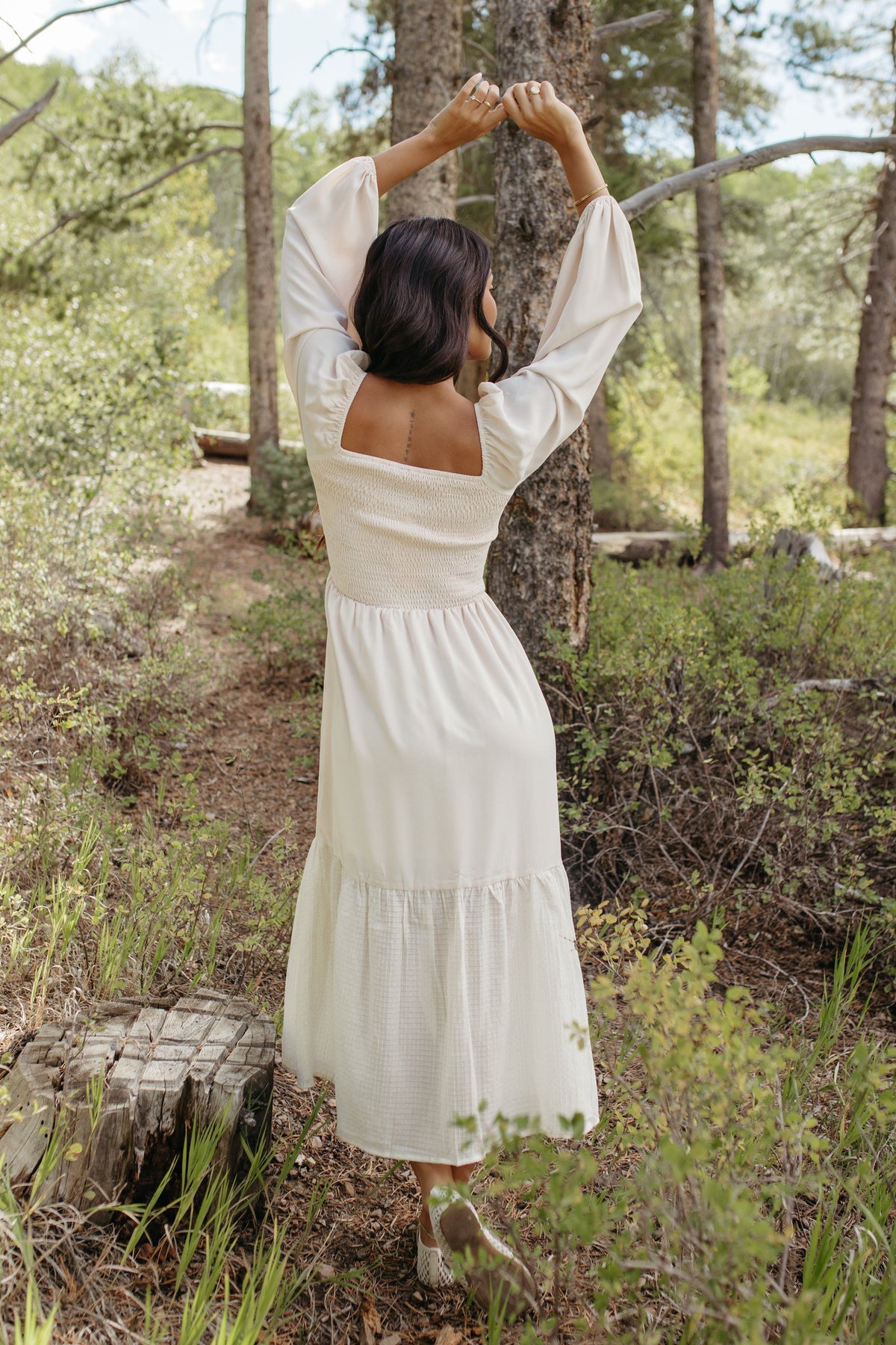 THE RAVEN TIERED MAXI LONG SLEEVE DRESS