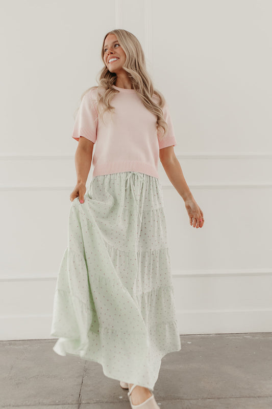 THE JANICE FLORAL PRINT SKIRT IN SAGE