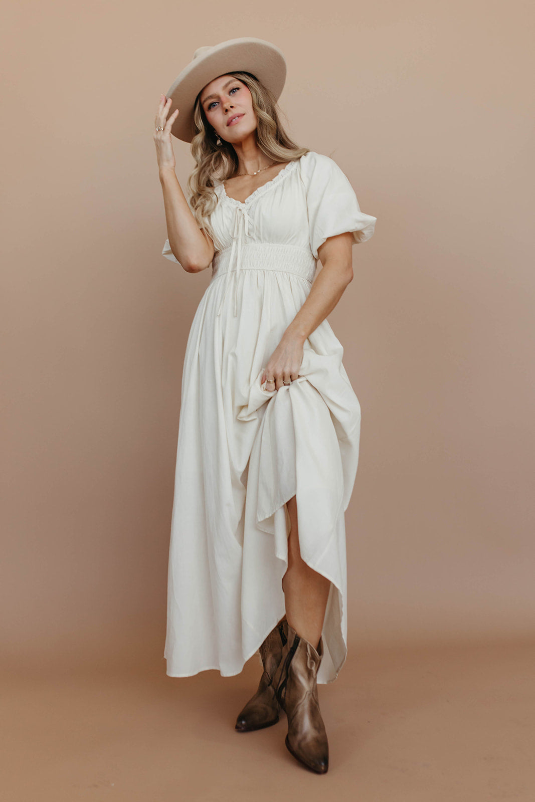 THE AMBERLYN MAXI DRESS IN IVORY