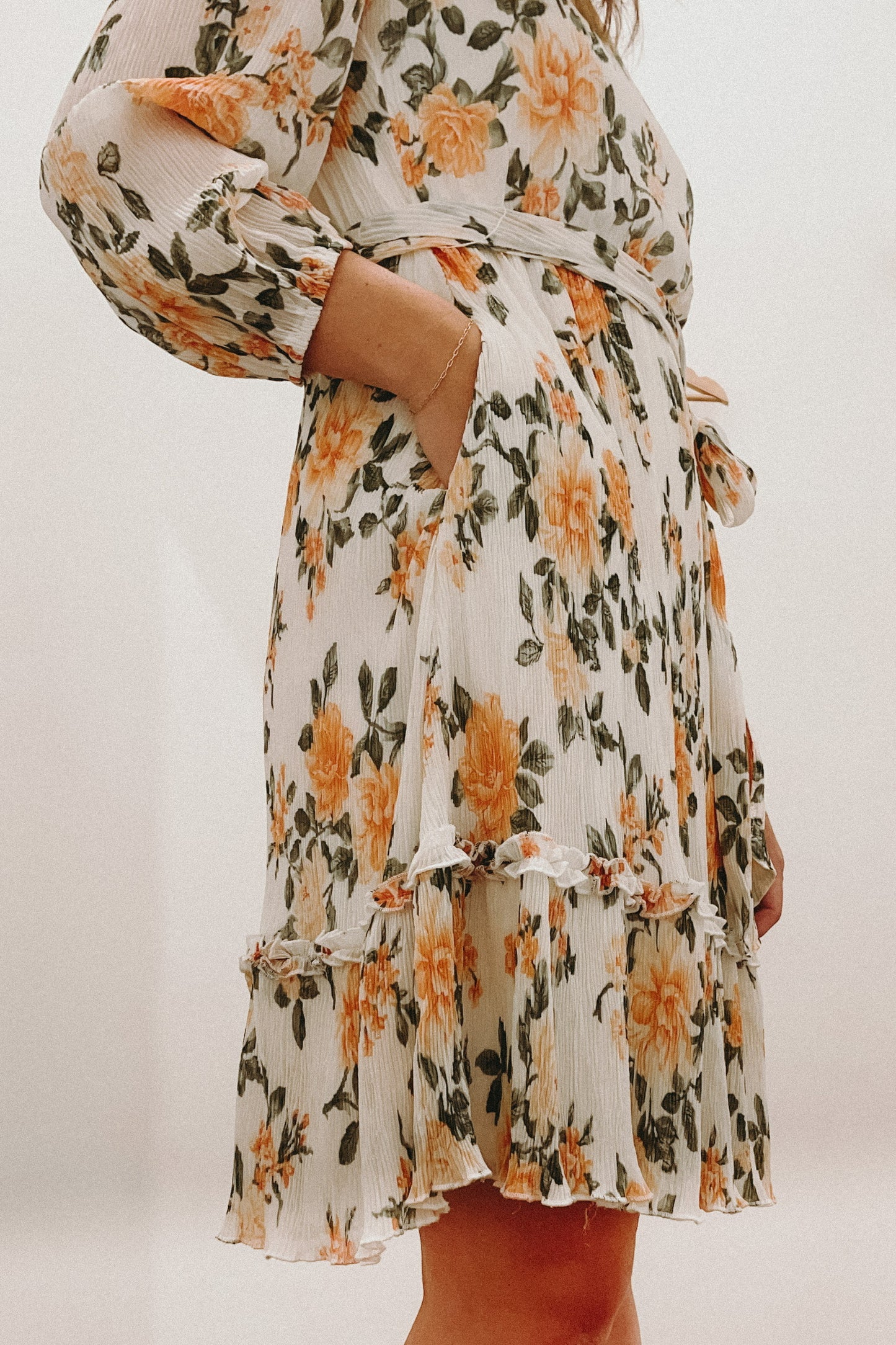 THE FALLING FOR YOU DRESS IN APRICOT ROSE BY PINK DESERT