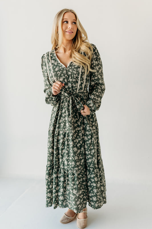 THE MATTILYN FLORAL DRESS IN GREEN