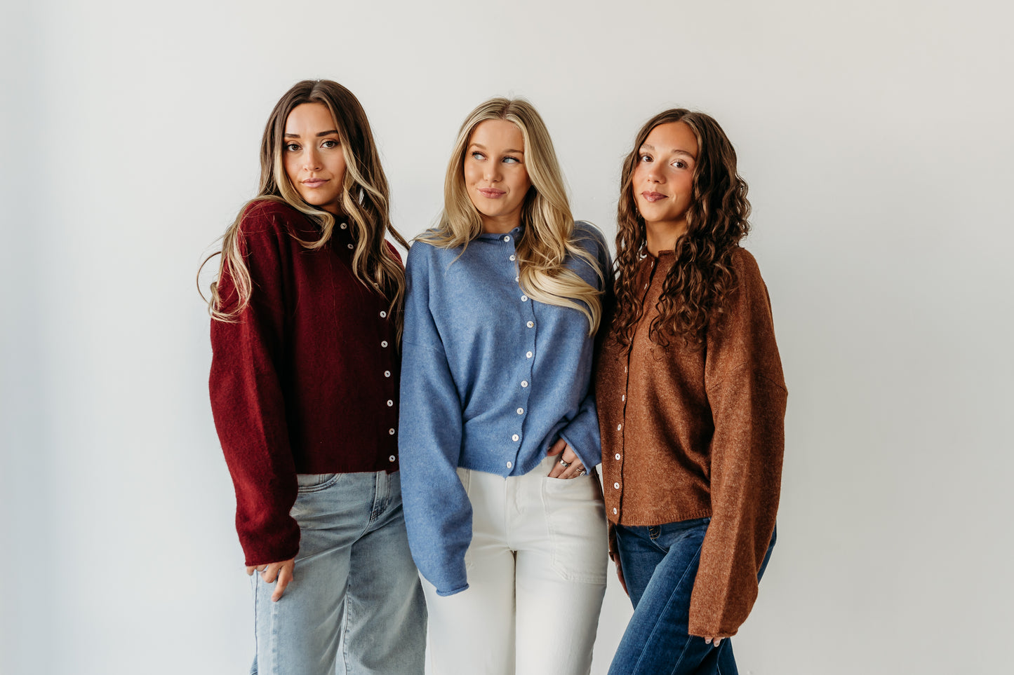 THE CAMPBELL CARDIGAN IN DUSTY BLUE