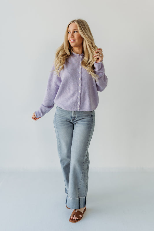 THE CAMPBELL CARDIGAN IN LAVENDER