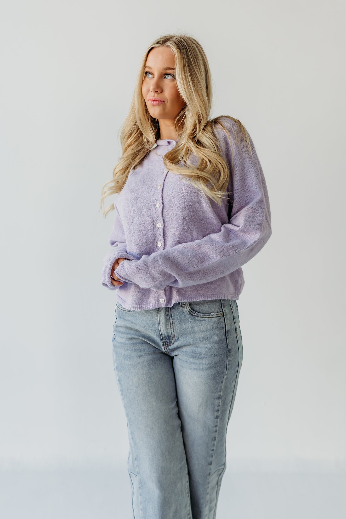 THE CAMPBELL CARDIGAN IN LAVENDER