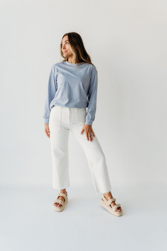 THE KAMRI COTTON LONG SLEEVE IN BLUE