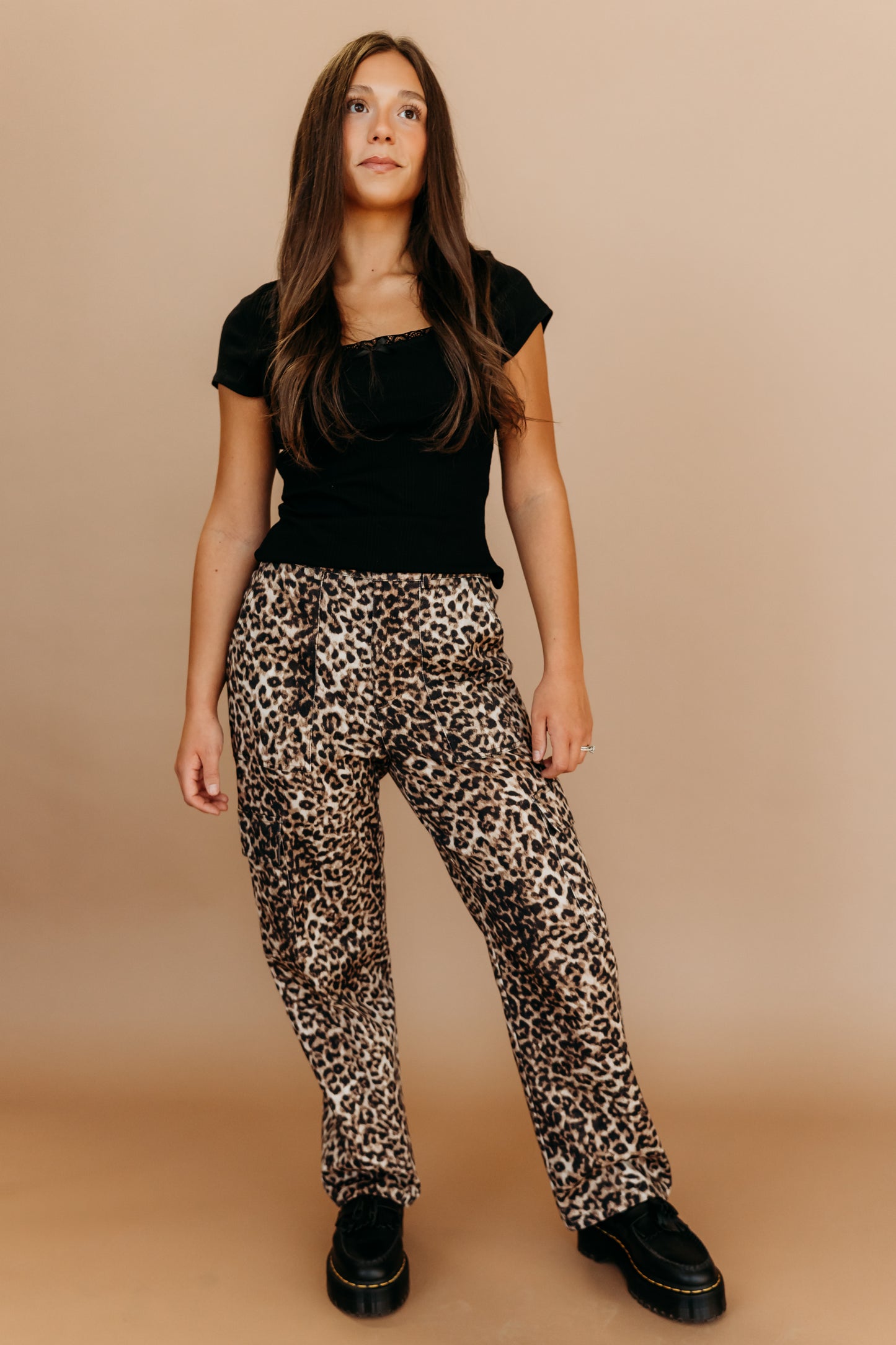 THE BECKY LEOPARD PRINT CARGO PANTS