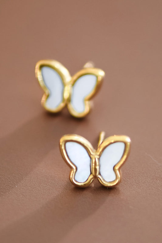 THE PEARLY BUTTERFLY STUDS