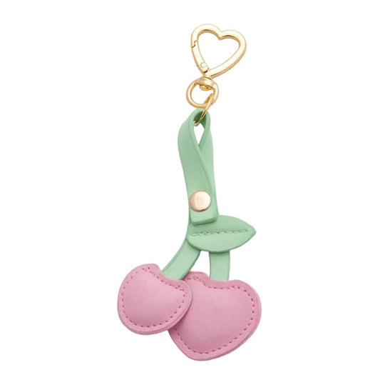 THE LEATHER CHERRY BAG CHARM