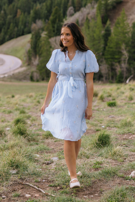 THE AVA FLOWER EMBROIDERED DRESS