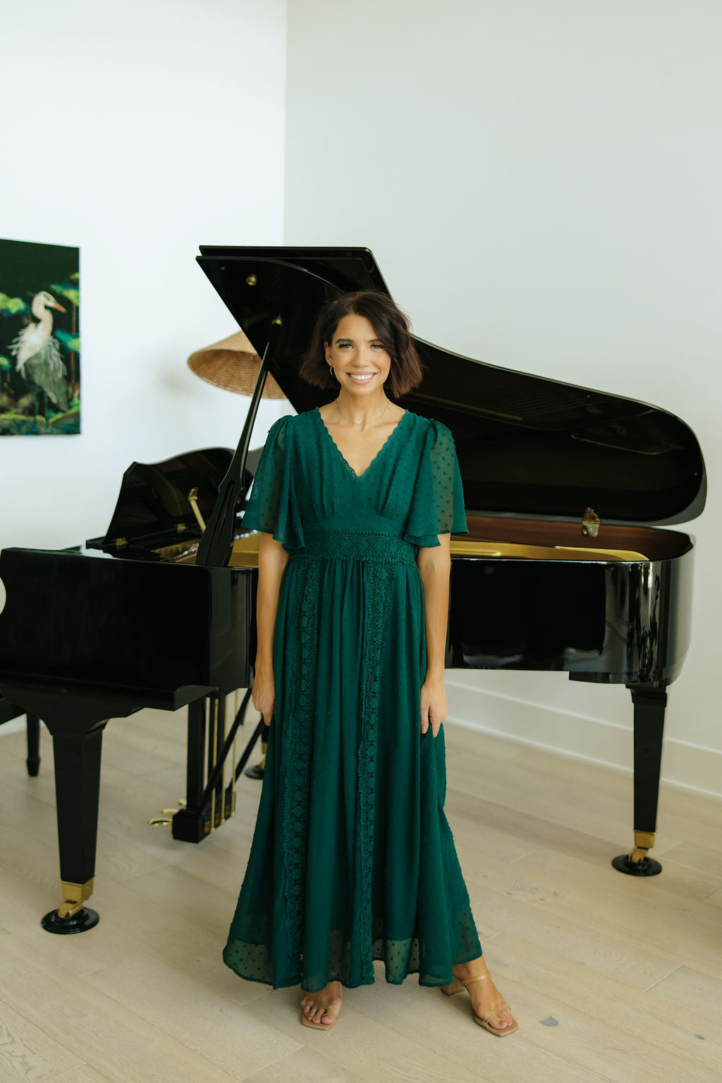 THE SERAFINA MAXI DRESS IN GREEN Large THE SERAFINA MAXI DRESS IN GREEN Large