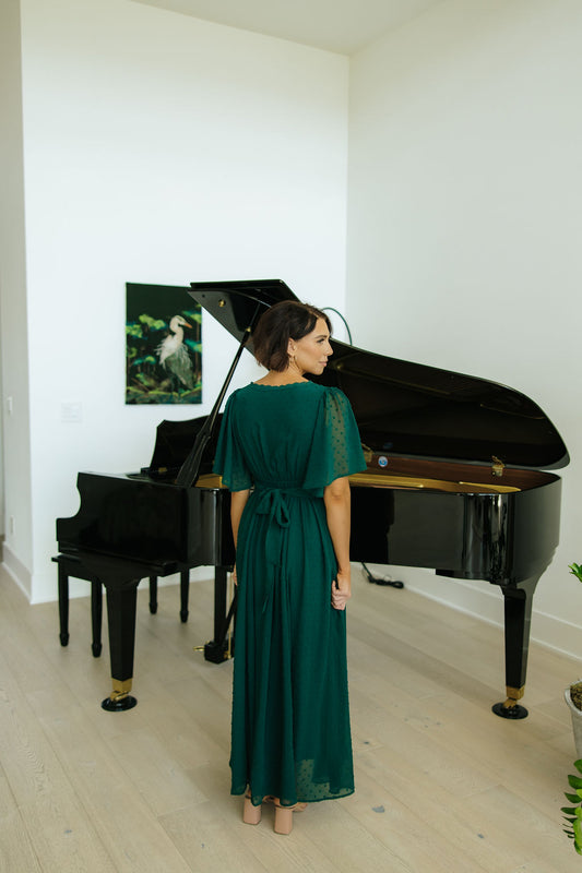 THE SERAFINA MAXI DRESS IN GREEN