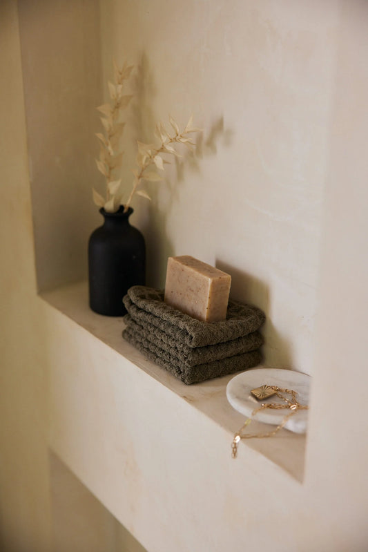 GEOMETRY WAFFLE WASHCLOTH